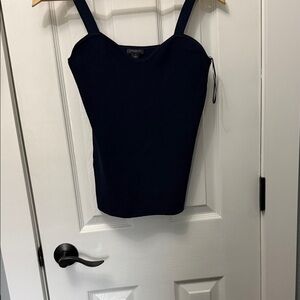 Ann Taylor Factory Navy Sweetheart Neck Camisole